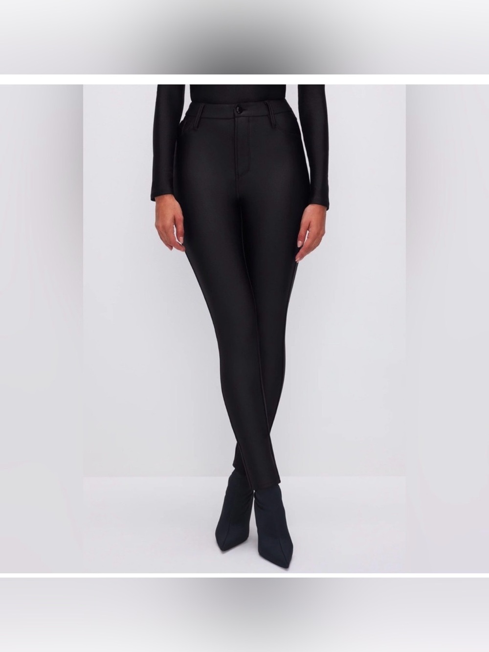NEW Good American COMPRESSION SHINE GOOD WAIST LEGGINGS skinny mob wife gorpcore